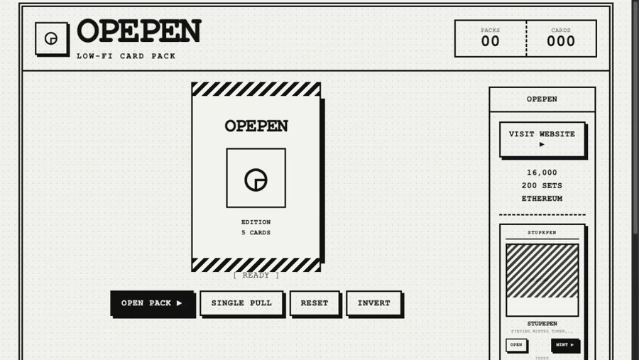 Opepen Pack Ripper interface