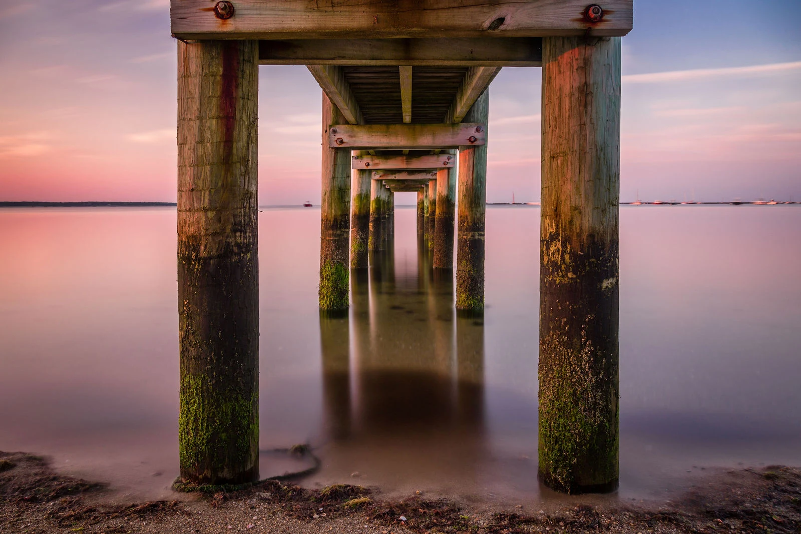 Beneath the pier